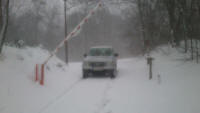 Nummernschilderkennung im Schnee Extremer Schneefall